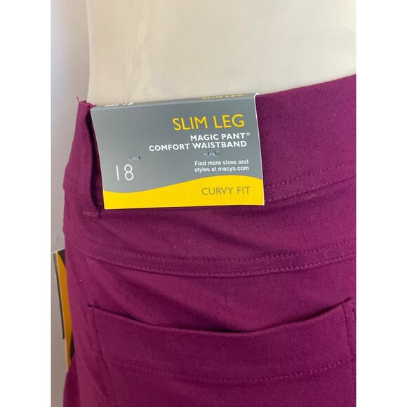 JM Collection Women's Purple High Rise Working Pants Sz 18 - NWT - Picture 5 of 8
